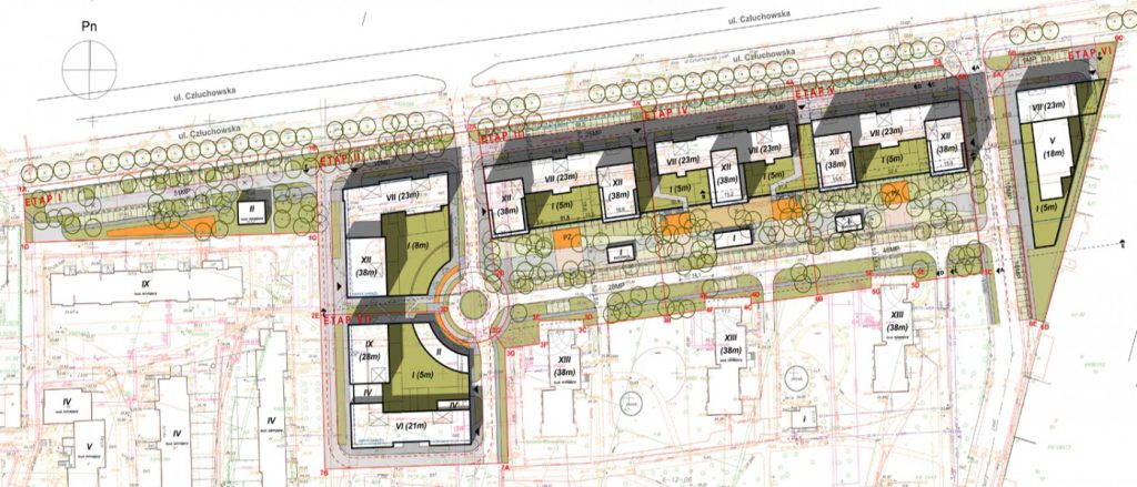 Zabudowa mieszkalno-usługowa przy ul. Człuchowskiej plan