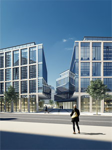 Wizualizacja konkurs - Gdynia - budynek biurowy na terenie Molo Rybackiego