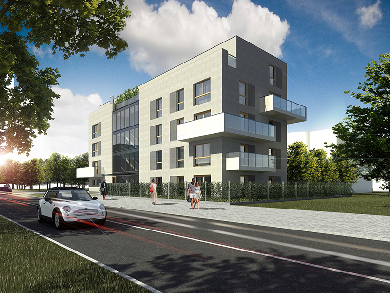 Budynek mieszkalny przy ul. Krypskiej wizualizacja