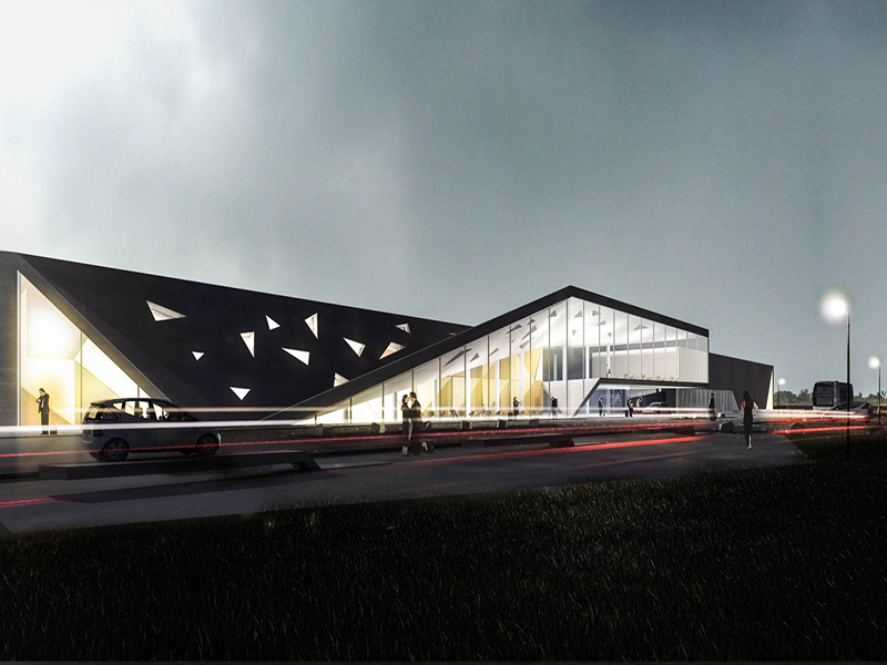 Wizualizacja terminal lotniska w Szymanach