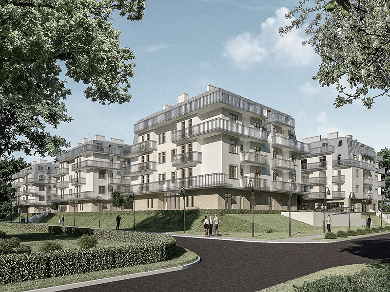 Zespół pensjonatów w Świnoujściu wizualizacja