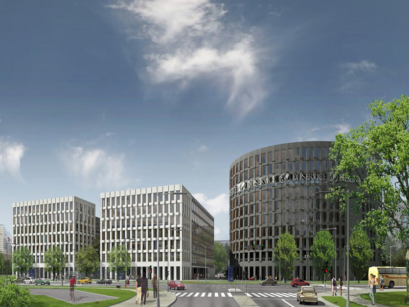 Zespół budynków biurowych przy ul. Wilanowskiej wizualizacja